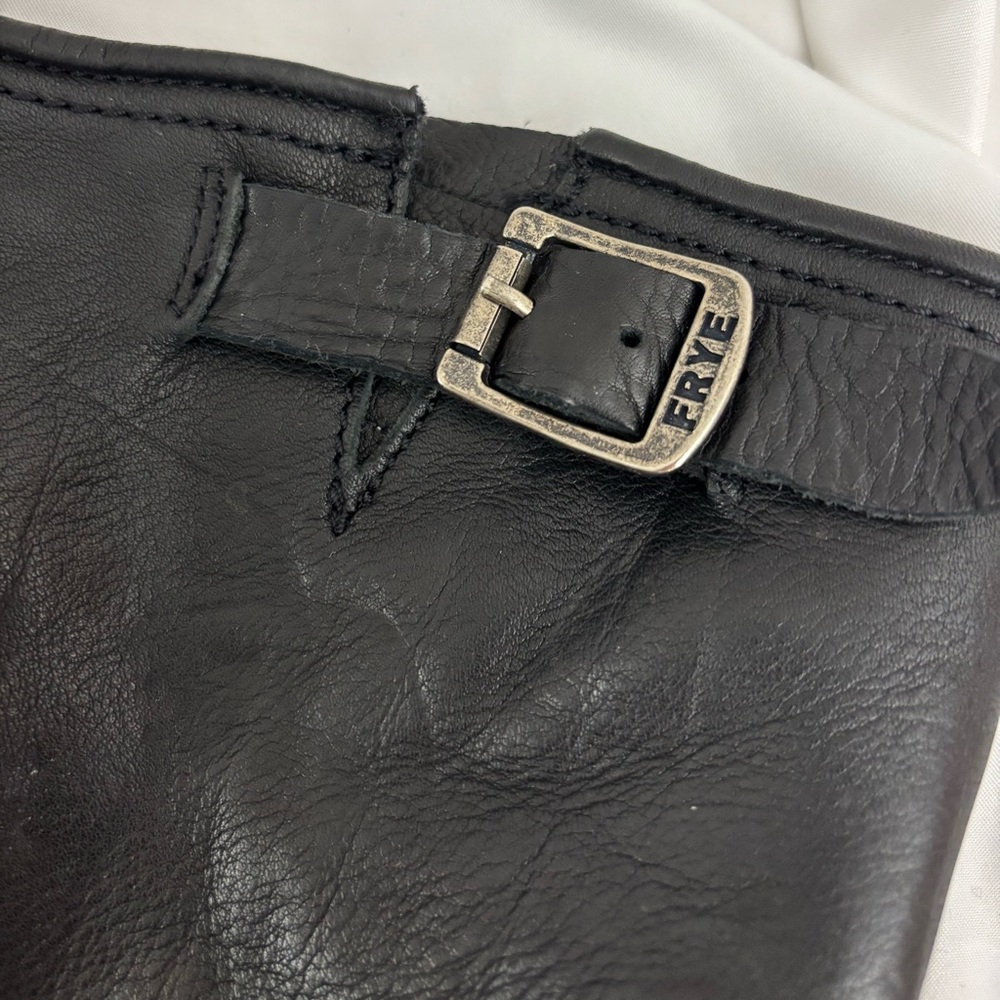 GUC FRYE sz9 Black Leather Veronica Slouch Tall Boots… - Picture 2 of 13